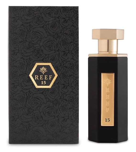 REEF 15 Parfum, Luxury Floral Fragrance, Black and Gold Bottle, 100ml 15,