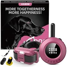 Dog Shock Collar - 3/4 Mile Dog Training Collar with Remote for Large Medium Dogs, Rechargeable IPX8 Waterproof E-Collar with 3 Training Modes, LED Light & Security Lock (Pink)