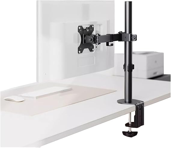Display Bracket Arm Single Monitor Mount for 1332" Screens up to 17.6 lbs, Adjustable Monitor Mount Arm Full Motion with C-Clamp & Grommet Base, Max VESA 100x100mm Display Bracket