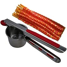 French Fries 30cm Super Long Potato Strip Press Extruder Squeezer Machine Square Hole Stainless Steel Home Kitchen