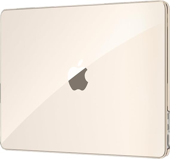 EooCoo Compatible with MacBook Air 13 inch Case M4 M3 M2 2025 2024 2022 Mac Book Air 13.6" Transparent Hard Shell Clear Ultra-thin Cover for A3240 A3113 A2681 - Starlight