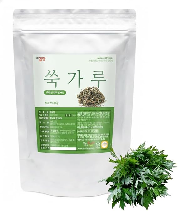 K-Herb Korean Herbal Powder Single Ingredient Powders for Tea Smoothie Cooking (Mugwort Powder )