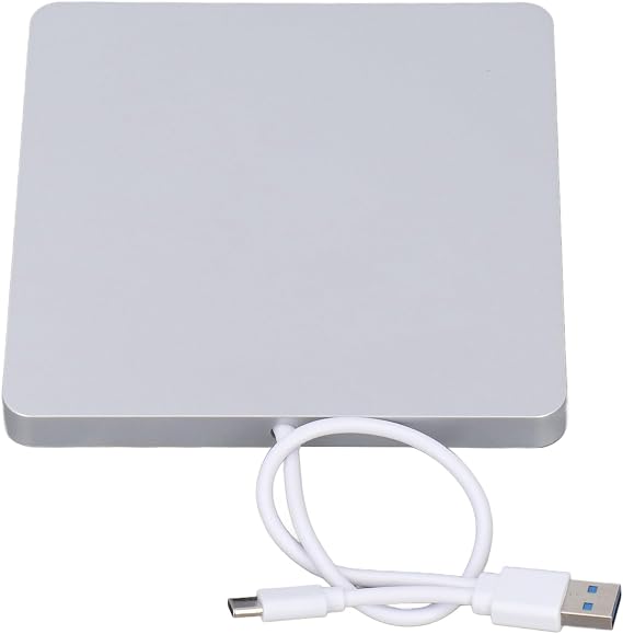 External DVD Drive, CD Slim with USB 3.0 Type C, Portable CD DVD Optical Drive Rewriter Player for Laptop Desktop PC