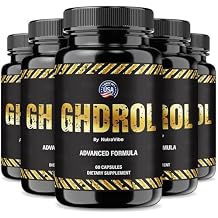 (5 Pack) Ghdrol Capsules Premium Ghdrol Pills with Natural Ingredients to Support Steady Energy, Power & Stamina Support | Performance Formula, Easy-to-Take, 150 Day Supply (300 Capsules)