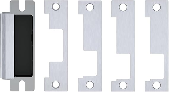 HES 1600CLB-630 Complete Electric Strike for Latchbolt Locks with 1LB Faceplate Kit, Satin Stainless Steel