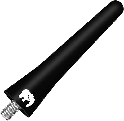 ONE250 2.5 inch Short Copper Core Antenna, Compatible with Mitsubishi - Lancer 2002-2017, Mirage 2010-2024, Montero 2001-2019, Outlander 2005-2018, RVR 2016-2018, L200 2010-2024 Black