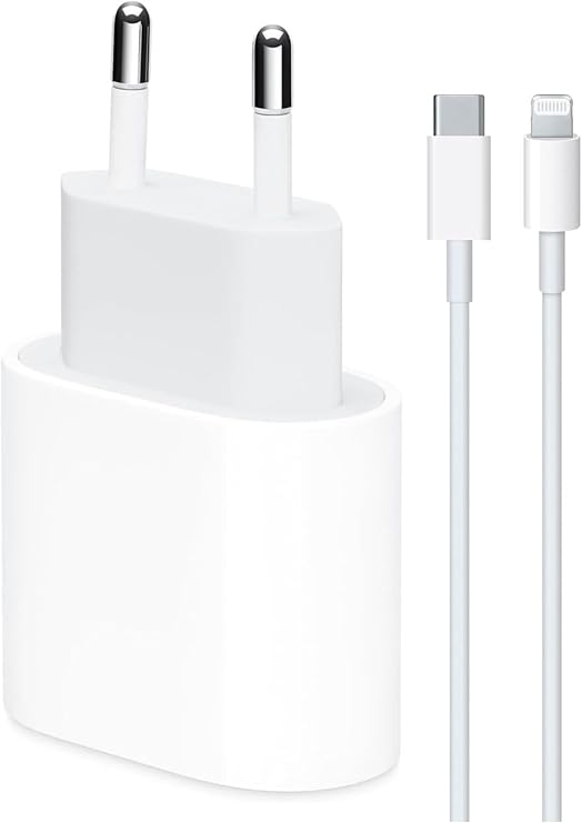 Powerfox iPhone Uyumlu 11/12/13/14/6/7/8/X/Pro Max 20W Şarj Başlığı + Type-C Lightning Kablo Seti, Beyaz