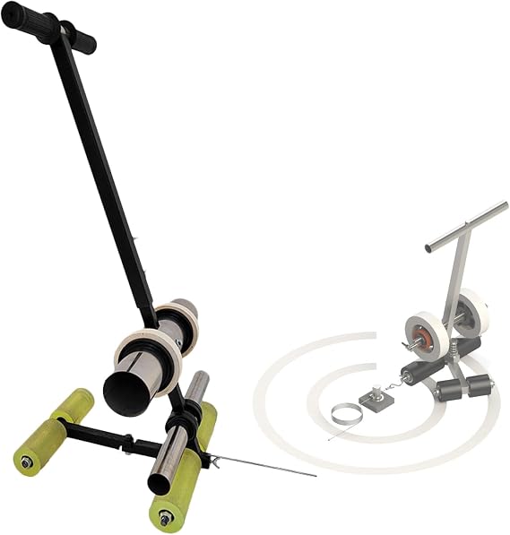 Manual Floor Line Marking Machine, Hand Walk-Behind Masking Tape Dispenser with Circle Set for Precise Marking, Durable and Easy to Use, Ideal for Workshops and Playgrounds