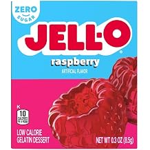 Jell-O Raspberry Sugar Free Gelatin Dessert, 0.3 Oz 4 pack