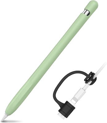 AhaStyle Anti-Slip Case Sleeve Silicone Protective Skin [ Added Cable Adapter Tether Kit] Compatible with iPad Pencil 1st Generation
