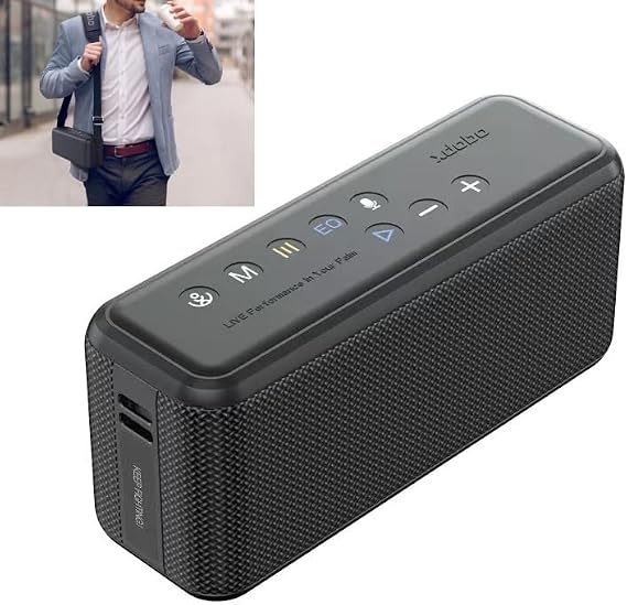 2.2ch xdobo x8MAX Bluetooth Speaker Bluetooth Loud Stereo DPS Super Bass Waterproof Equalizer Setting Wireless Speaker Stereo Black x Grey