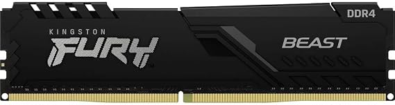 Kingston FURY Beast 16GB 3200MHz DDR4 CL16 Desktop Memory Single Stick KF432C16BB/16, Black