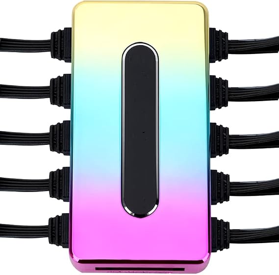 ARGB Fan Hub PC Case Fan Controller 5V 3PIN, Support 10 Computer CPU Fans Splitter (ARGB)