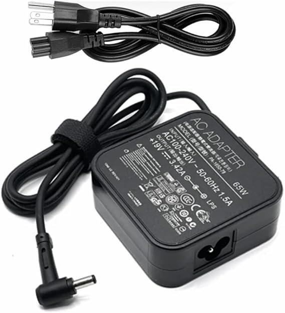 Genuine ADP-65GD D B AD10500 19V 3.42A 65W 4.5x3.0mm EXA1203YH PA-1650-48 78 AC Adapter Compatible with ASUS PRO MSI Modern 14 M14 P14 15M Laptop Power Supply Charger