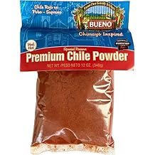 BUENO Medium Hot Red Chile Powder - Special Reserve Chimayo Chile Powder - Made from New Mexico Dried Red Chile Peppers - 12 Ounce Bag