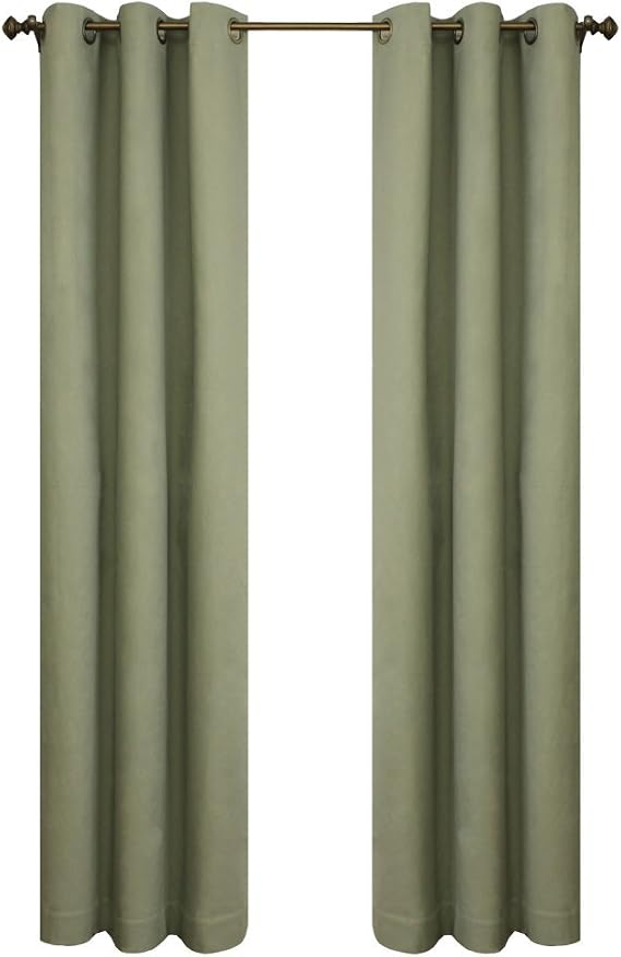Thermalogic Insulated Cotton Panels Pair, 80 by 63-Inch, Sage