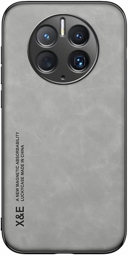 Kepuch Silklike Case for Huawei Mate 50 Pro - Cover Bumper Built-in Metal Plate for Huawei Mate 50 Pro - Gray