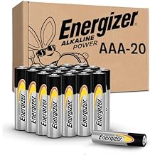 Energizer Alkaline Power AAA Batteries, 20 Count, Long-Lasting Triple A Batteries, Suitable for Everyday Electronics and Emergency Gear