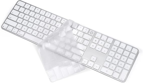 Keyboard Cover Skin for Apple Magic Keyboard with Touch ID and Numeric Keypad (M4 Chip A3119 MXK73LL/A, USBC), Apple Magic Keyboard Cover - TPU