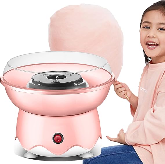 Cotton Candy Maker for Kids Mini Electric DIY Sweet Cotton Candy Machine, Portable Cotton Sugar Floss Machine, Best Gift for Children,Pink