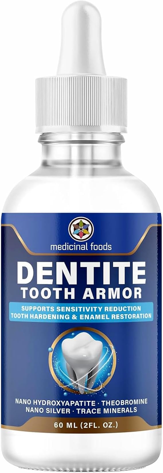 Original Dentite Tooth Armor Liquid | Nano Hydroxyapatite Remineralization Drops to Restore Tooth Enamel & Support Sensitivity Relief | at-Home Enamel Repair for Stronger Teeth | 60 ml
