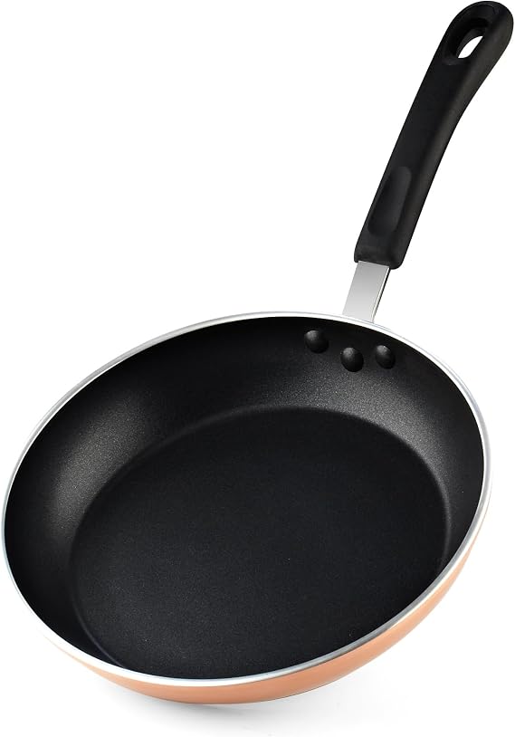 Cook N Home Nonstick Frying Pan Skillet, 9.5-Inch Saute Fry Pan Omelet Egg Pan Induction Cookware, Copper