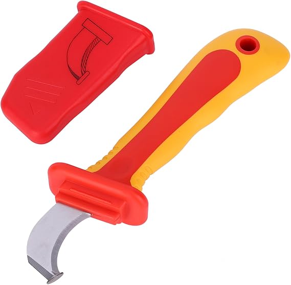 Electrical Knife Cable Cutter Dismantling Knife Stripper Lineman | Insulation Knives for Cutting Insulation 1000V, 8.3IN Antislip Wire Skinning Knife, Electrician Knife IEC60900