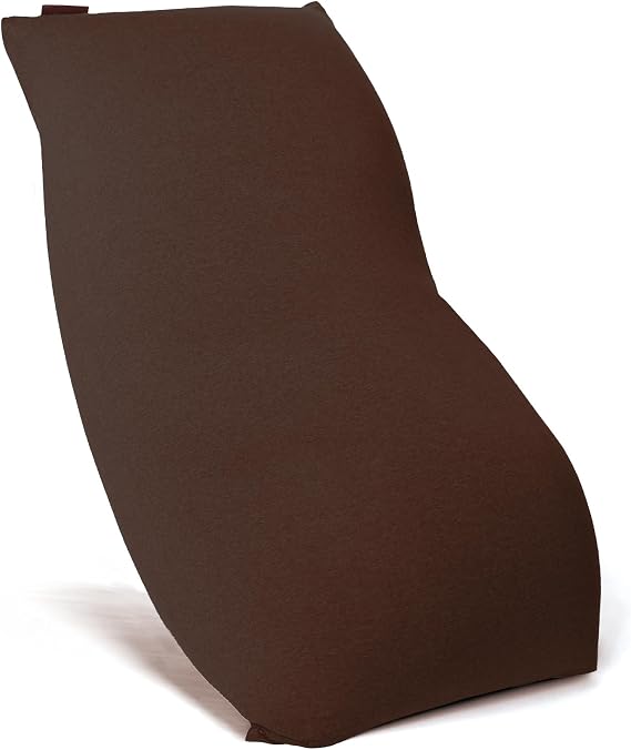 Yogibo Short Bean Bag Lounger Chair for Adults, Kids and Teens with Filling, Soft, Plush, Comfy, Sensory Lounge Beanbag Loveseat, Washable Cover, Brown