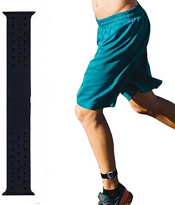 Breathable Hook and Loop ArmAnkle Band Compatible with Apple Watch Ultra 3 2 1 49mm Series 11 10 46mm42mm 9 8 7 45mm41mm 6 SE 5 4 44mm40mm 3 2 1 42mm38mm, Black