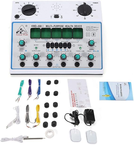 KWD808-I Electric Acupuncture Stimulator Machine Output Patch Massager Care Electric Impulse Acupuncture Treatment Tool Acupuncture Device (USA Stock)