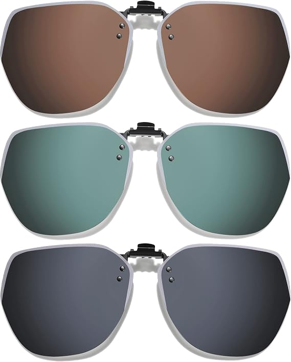 Frienda 3 Pairs Clip on Sunglasses