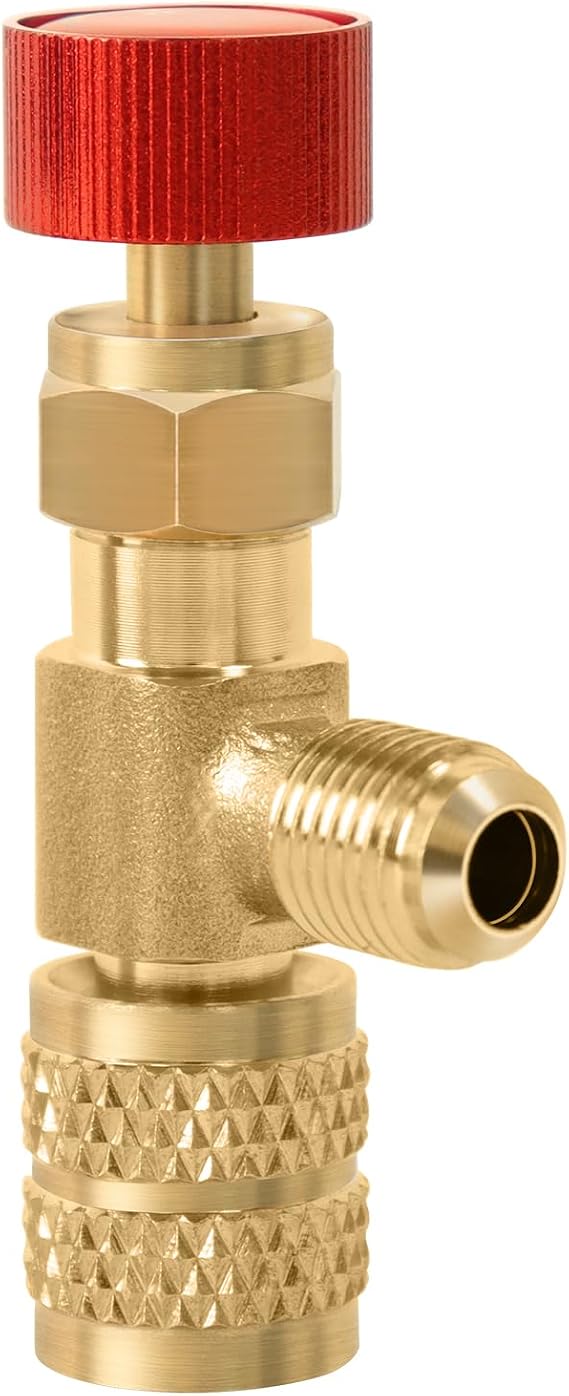 CD2080 Refrigerant Charging Valve, 5/16 Inch Female to 1/4 Inch Male