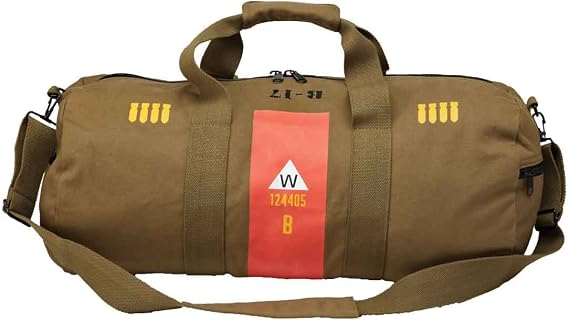 B-17 Flying Fortress Bomber Canvas Duffel Bag with Adjustable Strap