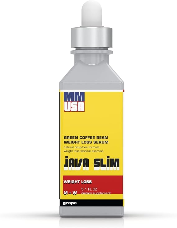 MMUSA Java Slim Pre-Workout Serum: Rapid Weight Loss & Metabolism Accelerator. Burn Fat, Caffeine Energy Boost, Green Coffee Extract, L-Carnitine, Suppress Appetite Grape, 5.1 Fl. Oz.