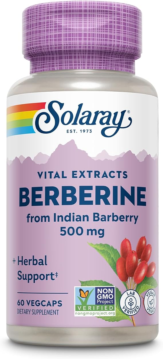 SOLARAY Berberine Extract 500 mg (60 Count (Pack of 1))