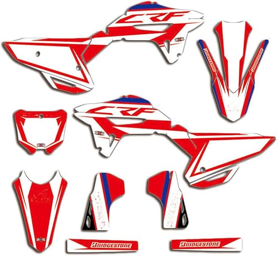 Graphics Kit Decals Stickers for Honda CRF 450 CRF450R 2021 2022 2023 and CRF 250 CRF250R 2022 2023 2024