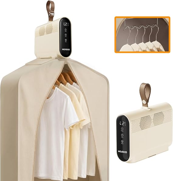MOJOCO Travel Clothes Dryer - Global Voltage Mini Portable Dryer with Timer