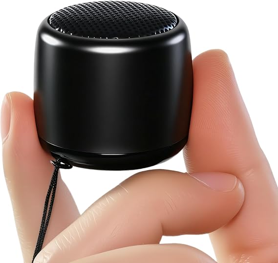 Best Mini Portable Bluetooth Speaker with HD Sound & Bass I Smallest Wireless Bluetooth Speakers for Phone/PC/Tablet I Photo Selfie Button Answer Phone Calls I Cute Tiny Speaker