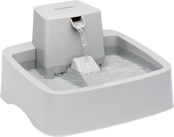 PetSafe Oasys 1 Gallon (128 Ounce) Pet Fountain - Cat or Small to Medium Breed Dog Water Fountain - Dishwasher Safe Filtered Water Dispenser with Flow Control - Filters Included - Easy to Clean