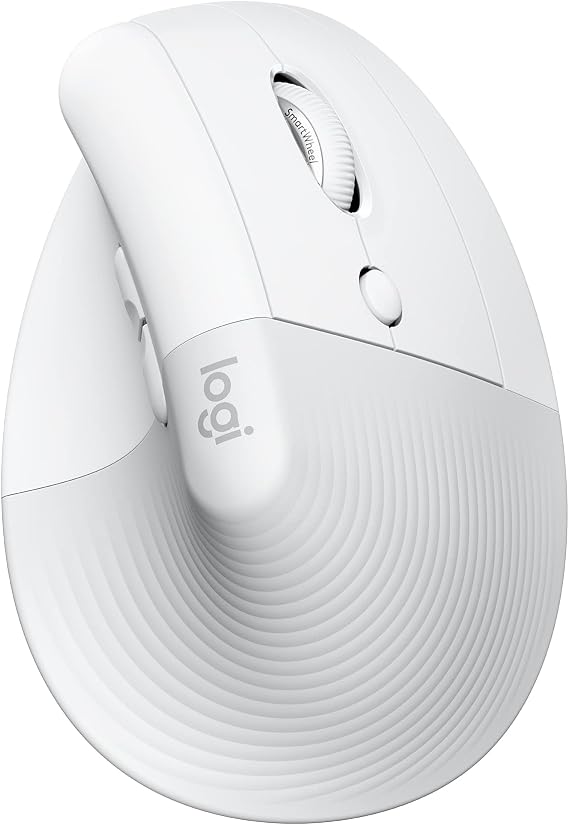 Logitech Lift Vertical Ergonomic Wireless Mouse - Off White