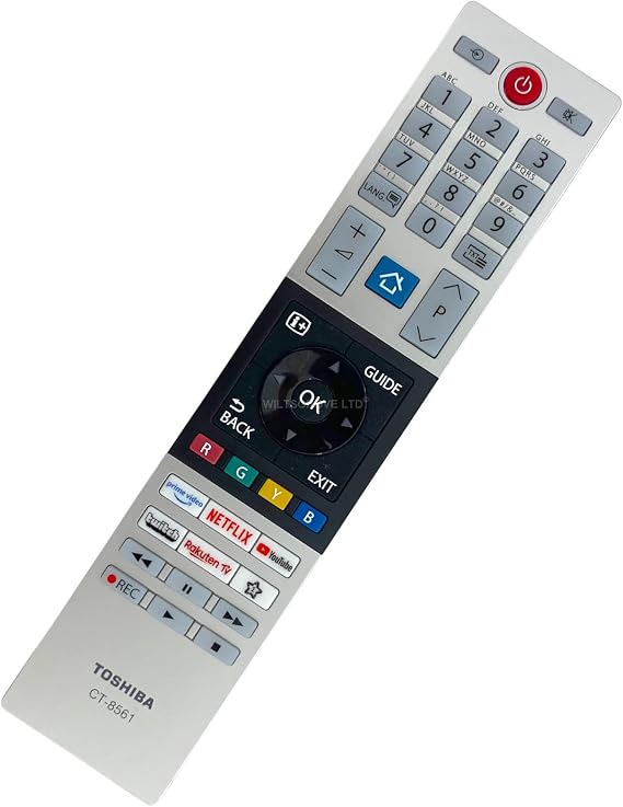 Original Replacement CT-8561 TV Remote Control Compatible with Toshiba 24WV2463DB Smart HD Ready DLED Freeview
