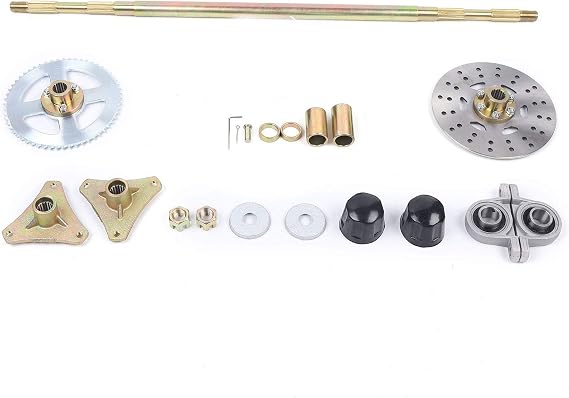 YIYIBYUS Go Kart Rear Axle Kit, 29.13" / 740mm Complete Rear Axle Assembly Kit With Wheel Hub For Mini Kids ATV Quad Buggy Go Kart