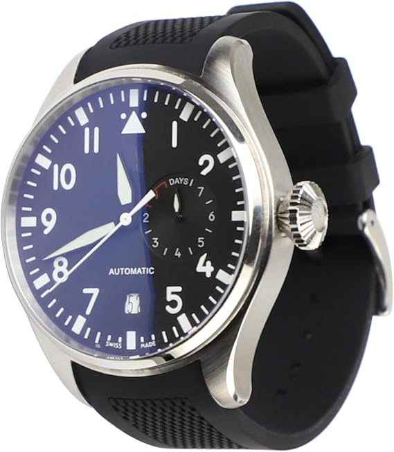 22mm kavisli son kauçuk Watch Band için IWC büyük Pilot saatler Chronograph izle Pilot izle serisi 46MM yumuşak saat kayışı Watchband