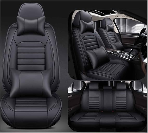 Car Seat Cover Full Set Leather Waterproof, for Fiat Tipo (Type 358) 2015 2016 2017 2018 2019 2020 2021 2022, Universal Breathable 5-Seat Car Seat Covers All Weather To Fit Most Cars(C)