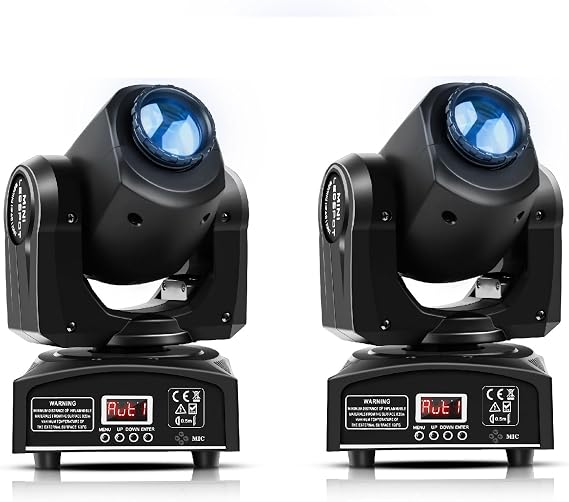 Mini 50W Moving Head LED Bühnenlicht Beam RGBW LED Partylichter DMX512 9/11CH Soundsteuerung für Disco DJ Party Clubs 2 Stück