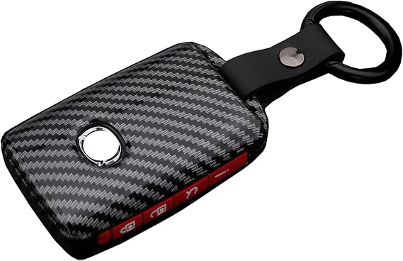 Key Fob Cover Case fit for Mazda 3 Hatchback, Mazda CX4 CX5 CX8 CX9 CX-30 6 WAZSKE11D01 ABS Carbon Fiber Pattern