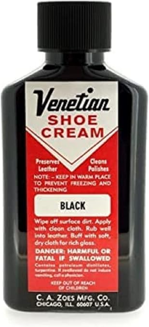Venetian Shoe Cream, 3 Ounces, Black