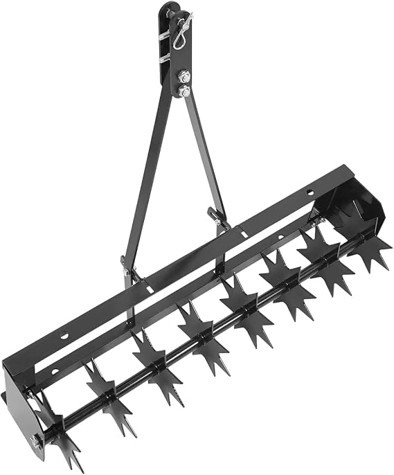 Manual Lawn Aerator, Tow Behind Lawn Aerator, Tow Behind Aerators Tool Roller with Soil Penetrator Spikes, Heavy-Duty Garden Rollers for Lawns, for Gardens, Lawns, Yard, Farms