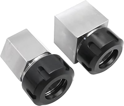 ER-32 AA006 Collet Chucks Block Set, Square and Hex Workpiece Holder, Replacement for CNC Lathe Engraving Cutting Machine