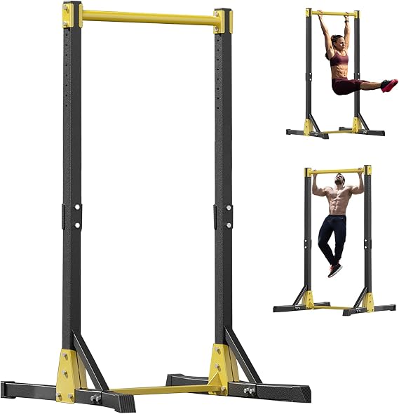 Multi-Function Pull Up Bar, Power Tower Pull Up Bar Station,11 Gears Height Adjustable Portable Pull Up Station,Multi-Function Home Gym Strength Training Fitness Equipment 400LBS